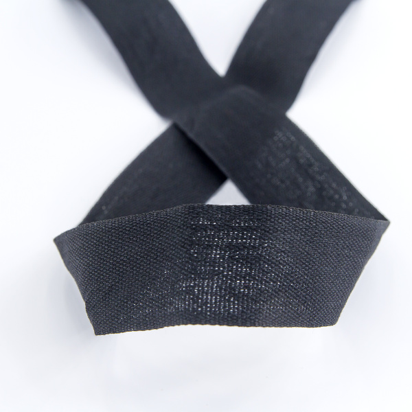 Тесьма киперная хлопковая на блистере SAFISA, 25 мм, 2 м , цвет 01, черный. Арт P00260C-25мм-01         