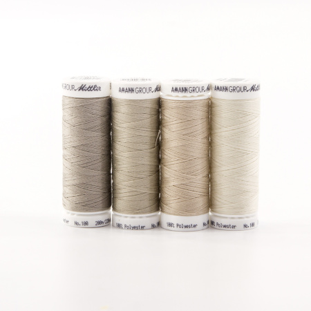 Набор с нитками Seralon в подарочной упаковке, 4 катушки. Арт SE4BEIGE-KIT