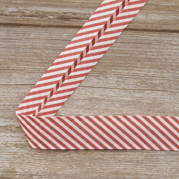 Косая бейка с рисунком SAFISA, арт.6282, 30 мм, 25 м, цвет 14. Арт 6282-30мм-14