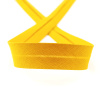 Косая бейка хлопок/полиэстер 20 мм, 25 м, цвет 105, ярко-желтый. Арт 6120-20мм-105           