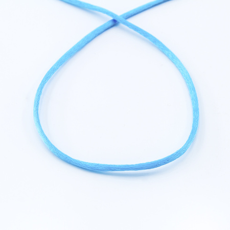 Шнур атласный SAFISA 2 мм, 25 м, цвет 16, сине-голубой. Арт 462-16                  