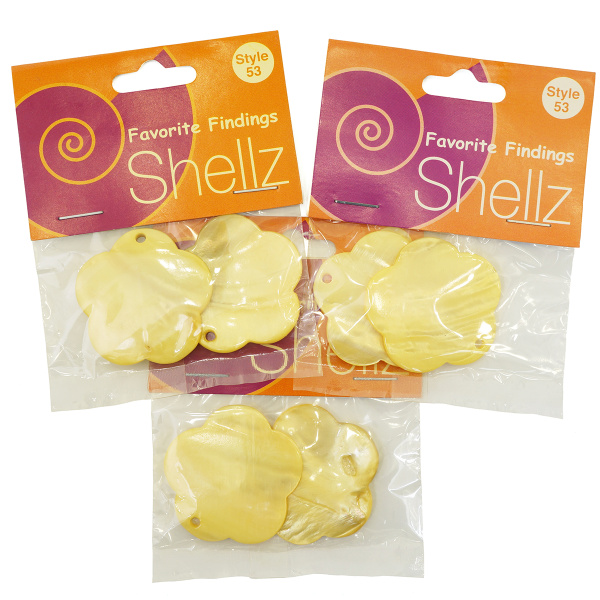 Подвеска "Shellz" Yellow Flower River Shell Dangles. Арт 1850 00053              