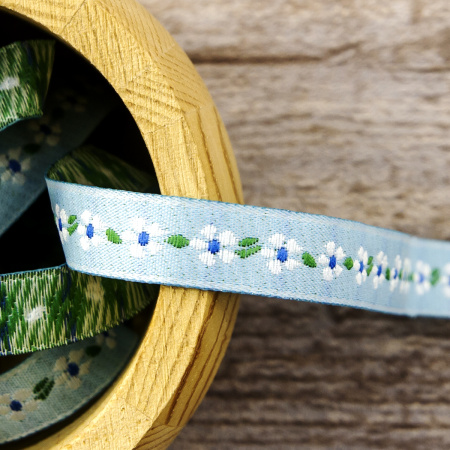 Лента жаккард SAFISA, 10 мм, 15 м, цвет 01. Арт 9160-10мм-01