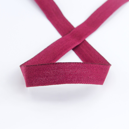 Тесьма киперная хлопковая на блистере SAFISA, 14 мм, 2,5 м , цвет 30, бордо. Арт P00260C-14мм-30         