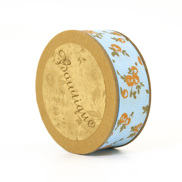 Лента репсовая на картонной катушке "Розочки". Арт VR22.460