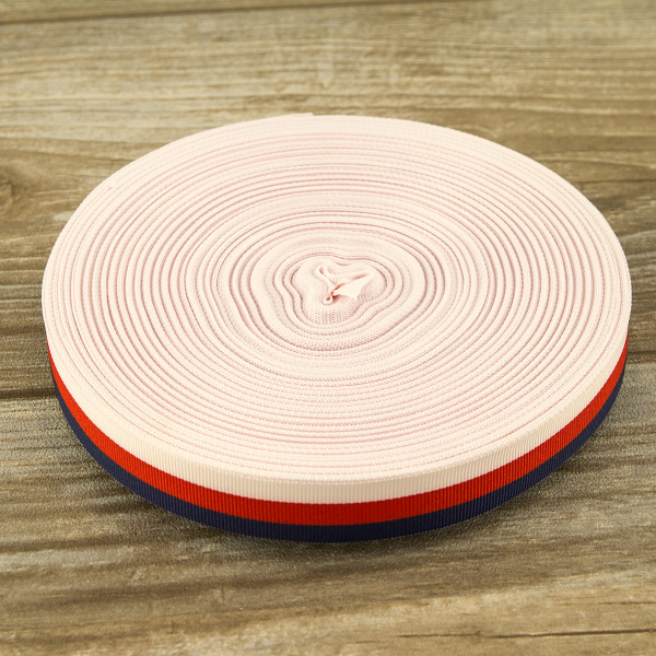 Лента репсовая PEGA, цвет триколор (белый, красный, синий), 20 мм. Арт 812711620DP001