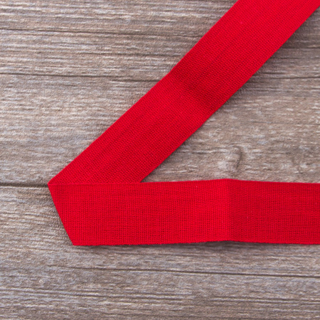 Тесьма киперная хлопковая на блистере SAFISA, 25 мм, 2 м , цвет 14, красный. Арт P00260C-25мм-14         