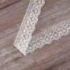Мерсеризованное хлопковое кружево, 30 мм, цвет белый. Арт 2025/01