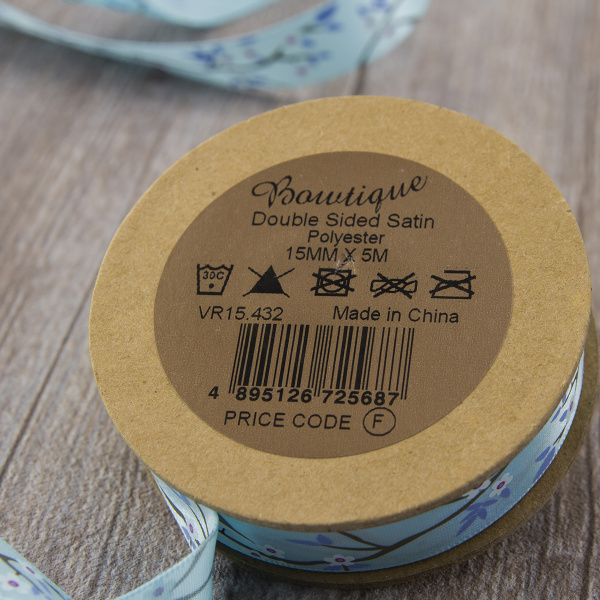 Лента атласная на картонной мини-катушке "Робин". Арт VR15.432