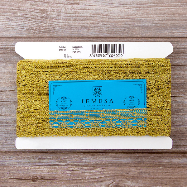 Кружево, 36 мм, золотой. Арт 2152/28