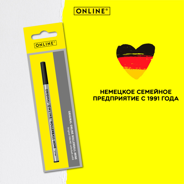 Стержень  "Rollerball Refill" для ручки-роллера, 11 см, 0,7 мм, цвет чёрный. Арт 40072/3