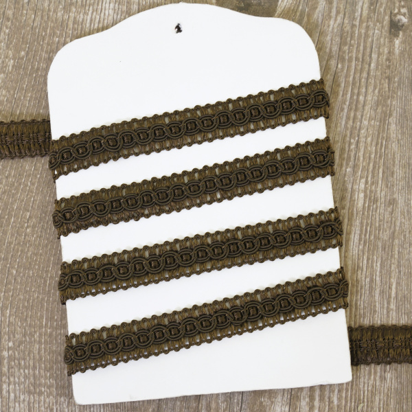 Тесьма PEGA тип интерьерная, цвет коричневый, 14 мм. Арт 844174214A7903