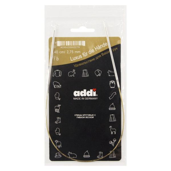 Спицы, круговые, супергладкие, addiClassic №2.75, 40 см. Арт 105-7/2.75-40