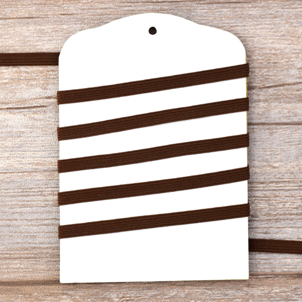 Резинка 6,6 мм, цвет коричневый. Арт 851113010L7904