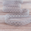 Мерсеризованное хлопковое кружево, 20 мм, цвет серый. Арт 2020/W3