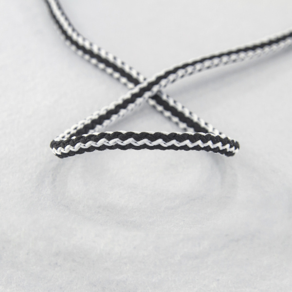 Шнуры PEGA плетеный, цвет черно-белый, 5 мм. Арт 844915700DP003          