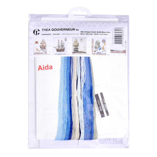 Набор для вышивания "Кафель Дельфтский фаянс", канва аида 18 ct . Арт 482A