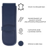 Футляр кожаный "Leather Case Classic" для двух ручек, цвет синий. Арт 41048