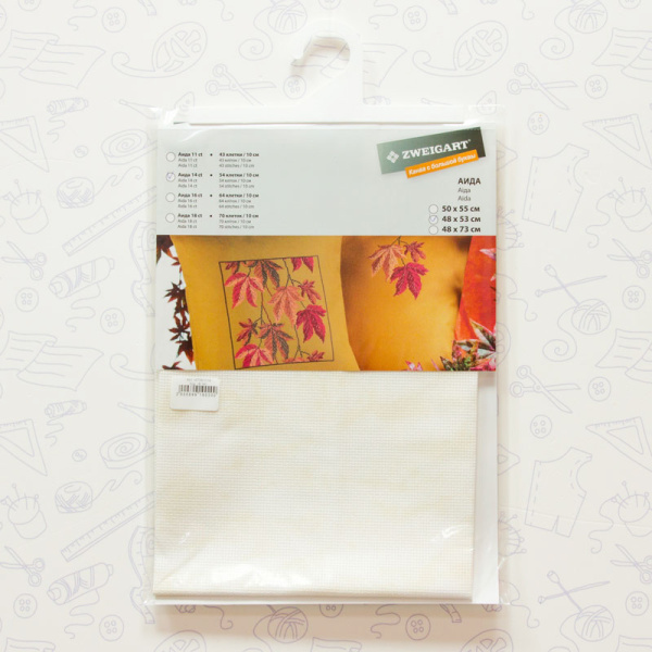 Канва в упаковке Vintage-Aida 14 ct, 48 x 53 см, цвет №1019. Арт н3706/1019               