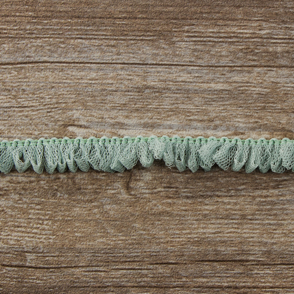 Тесьма декоративная, 17 мм, цвет светло-зеленый. Арт 2209/86