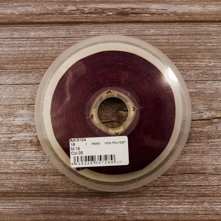 Лента жаккард SAFISA, 16 мм, 15 м, цвет 05. Арт 9104-16мм-05          