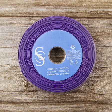 Косая бейка хлопок/полиэстер 20 мм, 25 м, цвет 39, фиолетовый. Арт 6120-20мм-39            