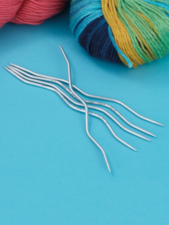 Спицы чулочные эргономичные addiCraSy Snake Lace, алюминиевые, №2.5, 15 см. Арт 203-2/2.5-15