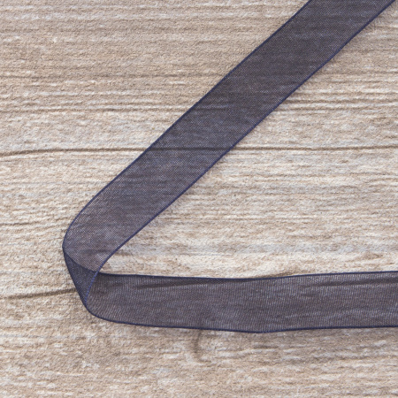 Лента органза SAFISA мини-рулон, 15 мм, 3,5 м, цвет 15, синий темный. Арт P00520-15мм-15          