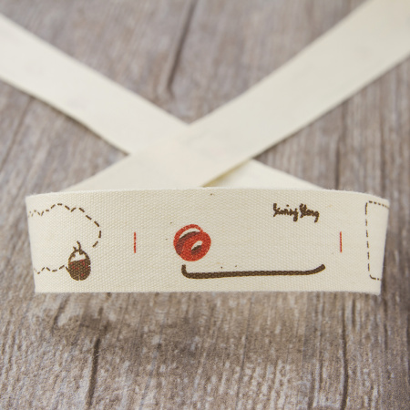 Лента хлопковая на картонной мини-катушке "Швейный дизайн". Арт VR20.016