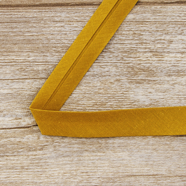 Косая бейка хлопок/полиэстер 20 мм, 25 м, цвет 44, бронзовый. Арт 6120-20мм-44            