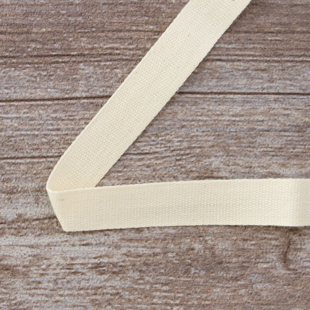Тесьма киперная хлопковая на блистере SAFISA, 14 мм, 2,5 м , цвет 56, кремовый. Арт P00260C-14мм-56         