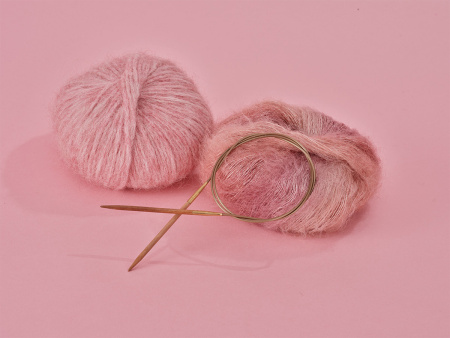 Спицы круговые из оливкового дерева, addiNature Short  №3,5, 80 см . Арт 574-7/3.5-80