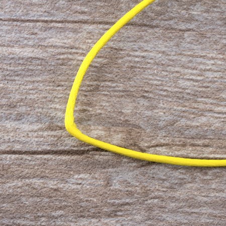 Шнур атласный SAFISA 2 мм, 25 м, цвет 32, желтый. Арт 462-32                  