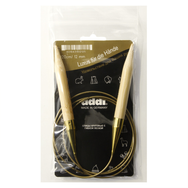 Спицы, круговые, бамбук addiNature BAMBOO №12, 120 см. Арт 555-7/12-120