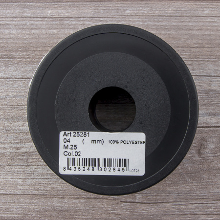 Шнур плетеный SPIRAL ( SAFISA), 4 мм, 25 м, цвет белый. Арт 25281-4-02