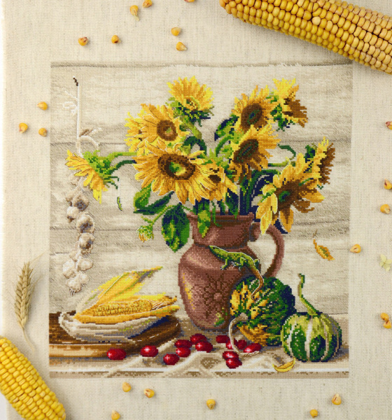 Набор для вышивания "Подсолнухи и тыквы". Арт 04.005.27