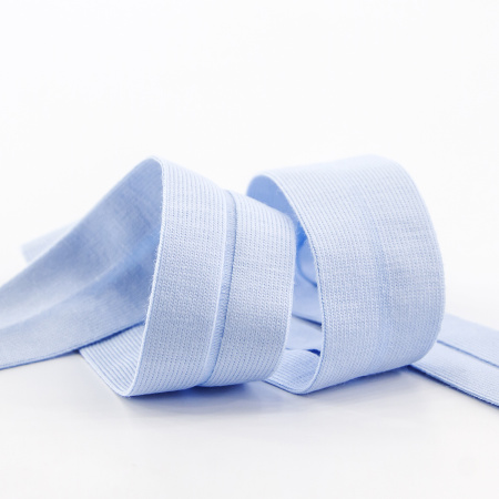 Косая бейка хлопок, 20 мм, 20 м, цвет 04, светло-голубой. Арт 6598-20мм-04