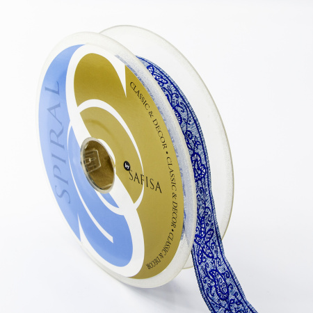 Лента жаккард SAFISA, 25 мм, 15 м, цвет 02. Арт 9104-25мм-02            