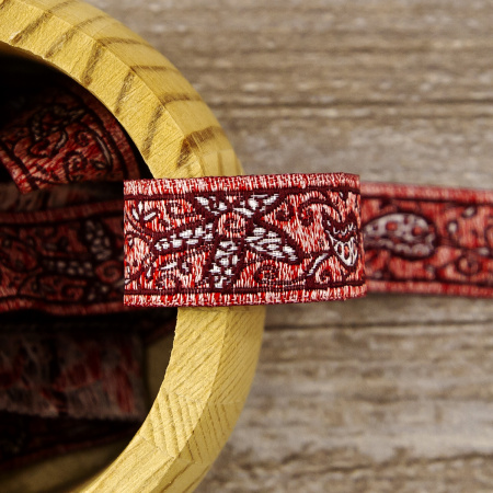 Лента жаккард SAFISA, 16 мм, 15 м, цвет 05. Арт 9104-16мм-05          