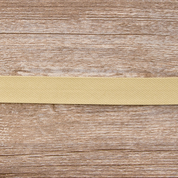 Косая бейка хлопок/полиэстер, 20 мм, 20 м, цвет 21, Персиковый айвори. Арт 6470-20мм-21