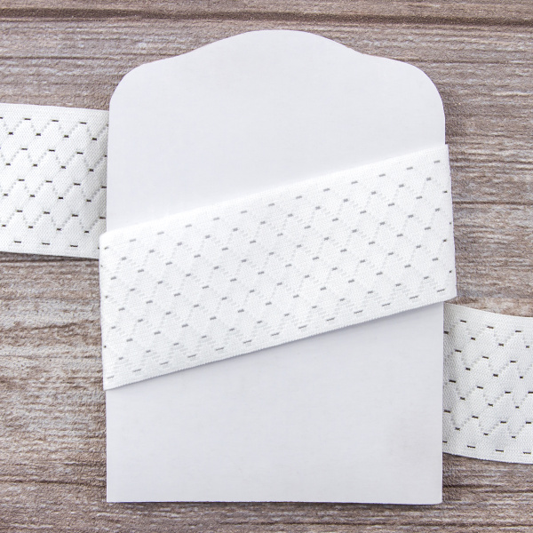 Резинка поясная решетчатая, 45 мм, 25 м, цвет 02 белый. Арт 4797-45мм-02