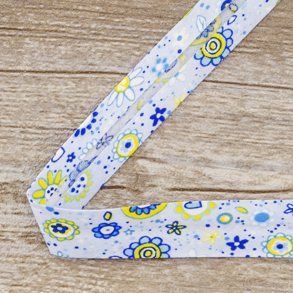 Косая бейка с рисунком SAFISA, арт.6512, 20 мм, 20 м, цвет 01. Арт 6512-20мм-01  