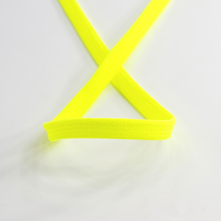 Шнур PEGA плоский, полиэстровый, цвет ярко-желтый, 10 мм. Арт 842580140L4206