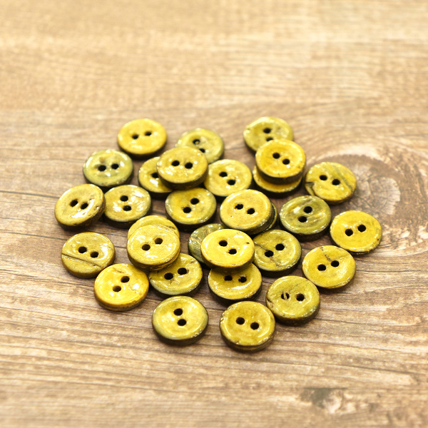 Пуговицы CONCEPT, размер 18, кокос,  цвет COL.12 желто-зеленый. Арт 1919H-018-COL.12