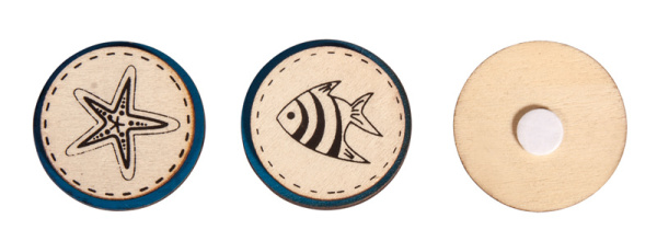 Набор декоративных самоклеющихся дисков  "Рыбка, морская звезда.". Арт 46192000