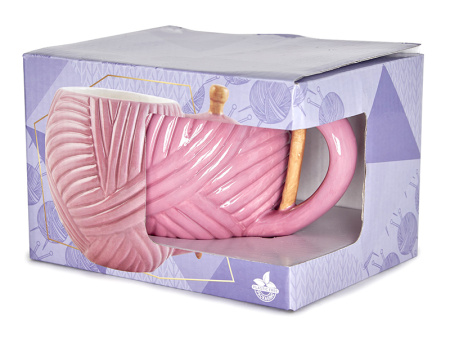 Кружка в виде клубка с узором и ручкой, 500 мл. Арт N4371.6