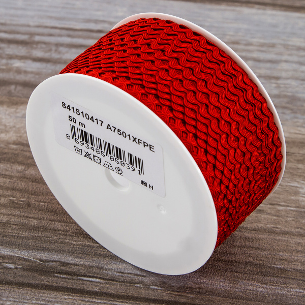 Тесьма PEGA тип вьюнчик, красный, 5,1 мм. Арт 841510417A7501