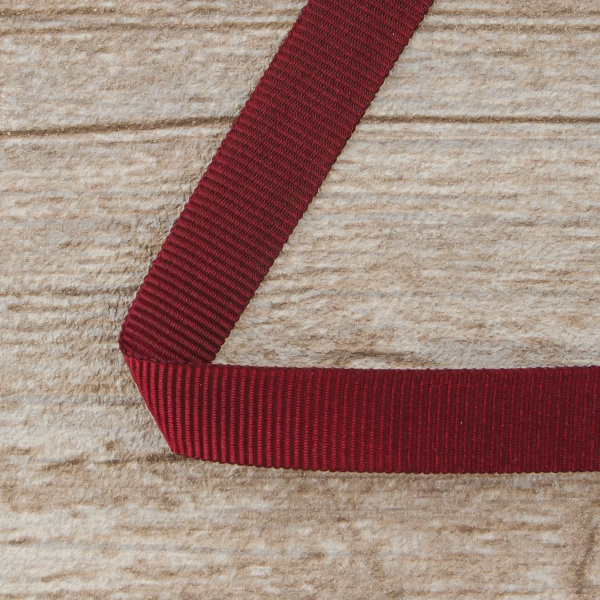 Лента репсовая SAFISA, 10 мм, 25 м, цвет 30 бордовый. Арт 350-10мм-30