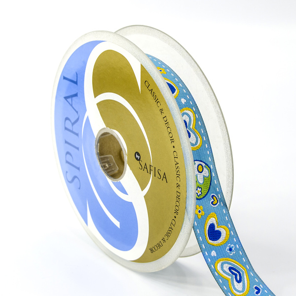 Лента жаккард SAFISA, 25 мм, 15 м, цвет 02. Арт 9127-25мм-02            