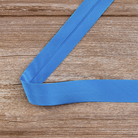 Косая бейка атласная 30 мм, 25 м, цвет 16, бирюзовый. Арт 6260-30мм-16            